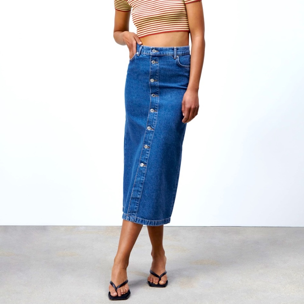 NWT ZARA Buttoned denim skirt - Picture 11 of 11